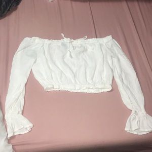 Summer off the shoulder crop top